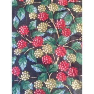 Ramm English Chintz " Blackberry" fabric vintage swatch England 18” x 54”